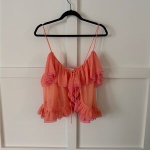 Ronny Kobo Collection Coral Ruffle Camisole